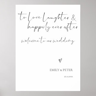 Minimalistisch Elegant 18bij24 welkom op onze brui Poster