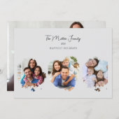 Minimalistisch Elegant Aangepaste Kerst Eenvoudige Feestdagenkaart (Voorkant / Achterkant)