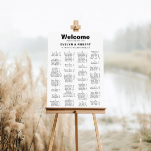 Minimalistisch elegant alfabetisch zetdiagram poster