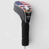 Minimalistisch Elegant American Flag Golf Design Golfheadcover (Schuin)