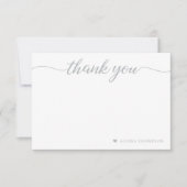 Minimalistisch Elegant Bedankt Script Gepersonalis Notitiekaartje (Voorkant)