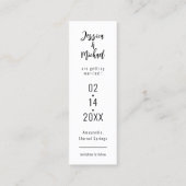 Minimalistisch Elegant Bladwijzer Bewaar de datum  Contactkaartje (Achterkant)