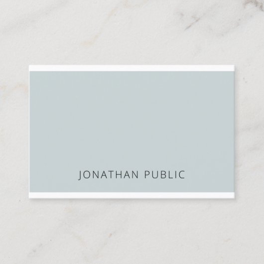 Minimalistisch Elegant Blauw Groen Eenvoudige Sjab Visitekaartje (Voorkant)