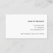 Minimalistisch Elegant Blauw Roos Gouden Schaar Ha Visitekaartje (Achterkant)