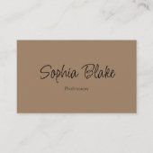 Minimalistisch Elegant Boho - Custom Professional Visitekaartje (Voorkant)
