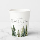 Minimalistisch elegant bos rustiek vrijgezellenfee papieren bekers (Voorkant)