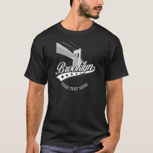 Minimalistisch Elegant Brooklyn Design Black Shirt