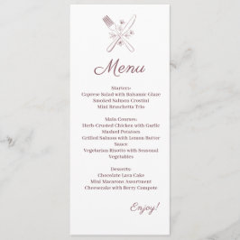 Minimalistisch Elegant Bruiloft Menu