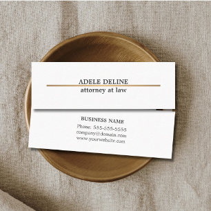 Minimalistisch Elegant Copper Line Attorney Mini Visitekaartje