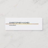 Minimalistisch Elegant Copper Line Attorney Mini Visitekaartje (Voorkant)