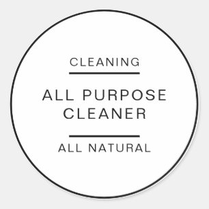 Minimalistisch Elegant Cosmetisch Schoonmakend Pro Ronde Sticker