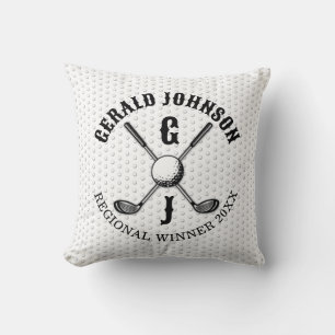 Minimalistisch Elegant Custom Golf Monogram Ontwer Kussen