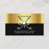 Minimalistisch Elegant Custom Golf Monogram Ontwer Visitekaartje (Achterkant)