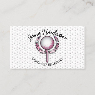 Minimalistisch Elegant Dames Golf Design Visitekaartje