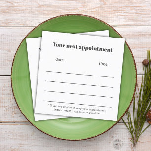 Minimalistisch Elegant Dark Grey White Afsprakenkaartje