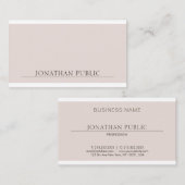 Minimalistisch elegant design beige Brown Plain Tr Visitekaartje (Voorkant / Achterkant)