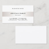 Minimalistisch elegant design Modern Plain Trendy Visitekaartje (Voorkant / Achterkant)
