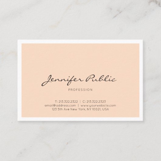 Minimalistisch elegant design, professioneel moder visitekaartje (Voorkant)