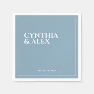 Minimalistisch Elegant Dusty Blue Wedding Servet