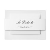 Minimalistisch Elegant Eenvoudig Spaans Bruiloft B Uitnodigingen Wikkel (Voorkant Voorbeeld)