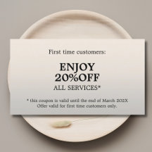 Minimalistisch Elegant Faux Silver Beauty Coupon