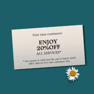 Minimalistisch Elegant Faux Silver Beauty Coupon