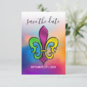 Minimalistisch Elegant Fleur De Lis-ontwerp Bedankkaart (Staand voorkant)