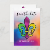 Minimalistisch Elegant Fleur De Lis-ontwerp Bedankkaart (Voorkant / Achterkant)