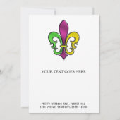 Minimalistisch Elegant Fleur De Lis-ontwerp Kaart (Achterkant)