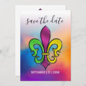 Minimalistisch Elegant Fleur De Lis-ontwerp Kaart (Voorkant / Achterkant)