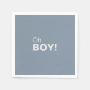 Minimalistisch Elegant Formal Blue Oh Boy Baby sho Servet