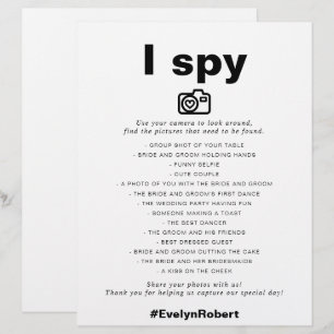 Minimalistisch elegant formeel I Spy Wedding Game