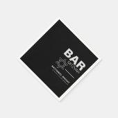 Minimalistisch elegant formele zwarte balk Mitzvah Servet (Hoek)