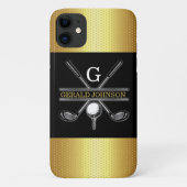 Minimalistisch Elegant Golf Monogram Case-Mate iPhone Case (Achterkant)