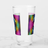 Minimalistisch Elegant Golf Monogram Ontwerp Glas (Links)