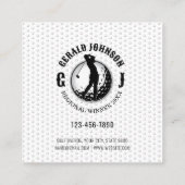 Minimalistisch elegant golfontwerp vierkante visitekaartje (Achterkant)