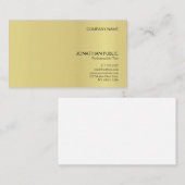 Minimalistisch Elegant Goud Effect Duidelijk Moder Visitekaartje (Voorkant / Achterkant)