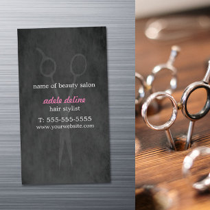 Minimalistisch Elegant Grijs Roze Haar Stylist Magnetisch Visitekaartje