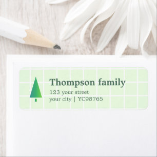 Minimalistisch Elegant Groen Wit Vet Etiket