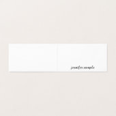 Minimalistisch Elegant Handgeschreven Script Eenvo Visitekaartjes (Buitenkant ongevouwen)