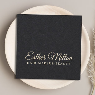 Minimalistisch Elegant Handschrift Fonts Beauty Vierkante Visitekaartje