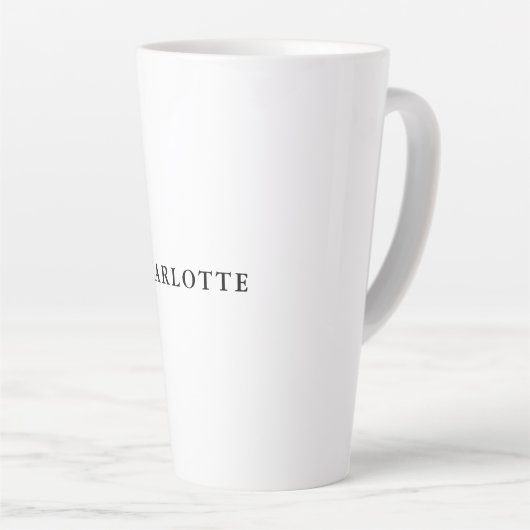 Minimalistisch elegant klassiek, eenvoudig latte mok (Rechterhoek)