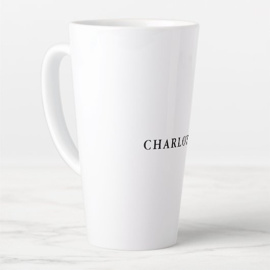 Minimalistisch elegant klassiek, eenvoudig latte mok (Linkerhoek)