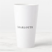 Minimalistisch elegant klassiek, eenvoudig latte mok (Voorkant)
