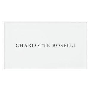 Minimalistisch elegant klassiek, eenvoudig naambadge