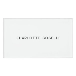 Minimalistisch elegant klassiek, eenvoudig naambadge