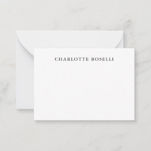 Minimalistisch elegant klassiek, eenvoudig notitiekaartje