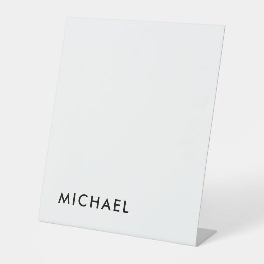 Minimalistisch elegant klassiek, eenvoudig reclamebord met voetstuk (Voorkant)