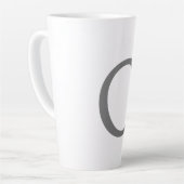 Minimalistisch Elegant Klassiek Monogram Initiaal  Latte Mok (Linkerhoek)