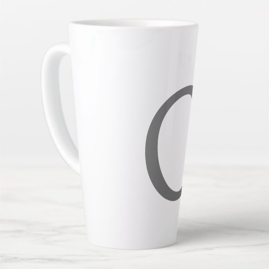 Minimalistisch Elegant Klassiek Monogram Initiaal  Latte Mok (Linkerhoek)
